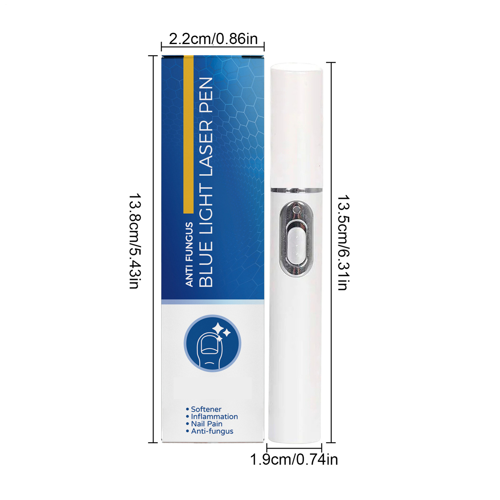 Nail Repair Pen Blue Light Fingernail Revive Pen Fingernail Repairing Device