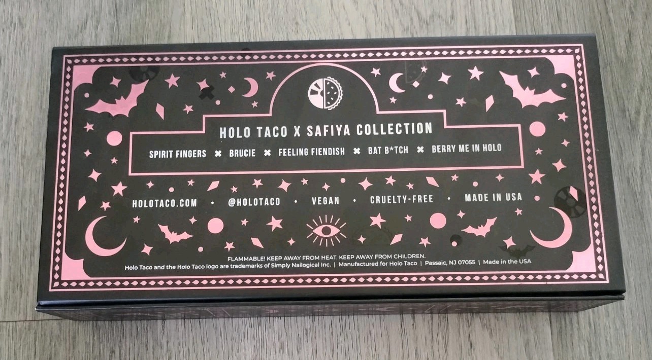 SAFIYA x HOLO TACO *EMPTY* Collection Box + Bat Glitters Pack + HT Logo Sticker