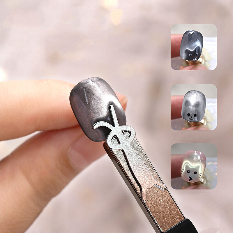 Nail Art Styling Wire Rabbit Bear Cat Eye Magnet Stick Tools For Polish Effects