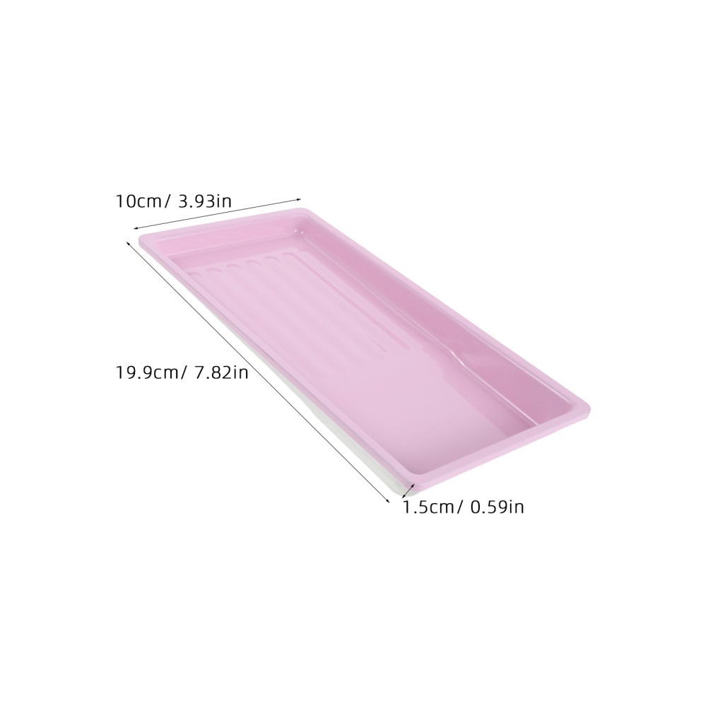 2 Pcs Nail Manicure Tray Tool Stainless Steel Earring