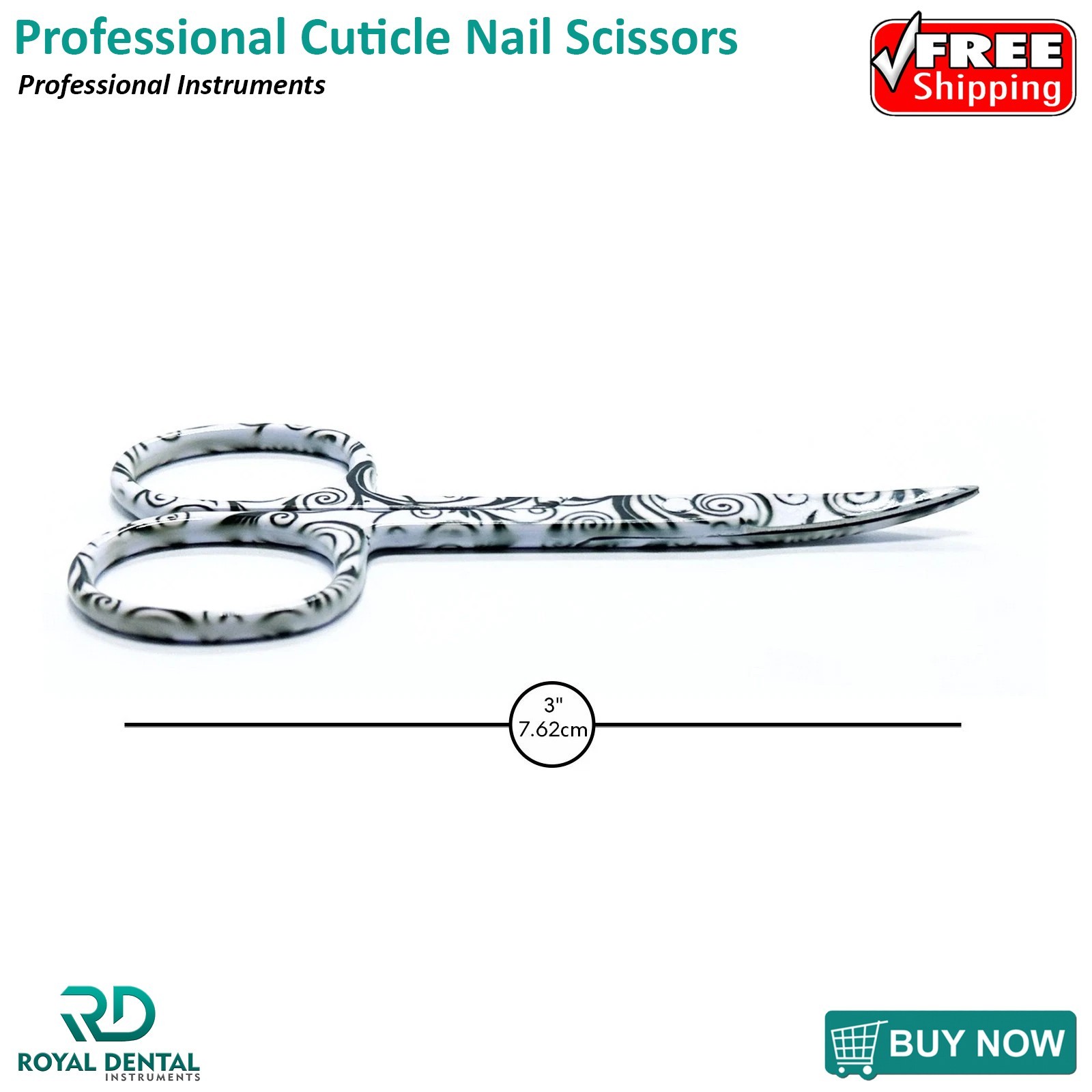 Professional Finger Toe Nail Scissors Curved Arrow Point Steel Manicure Cuticle