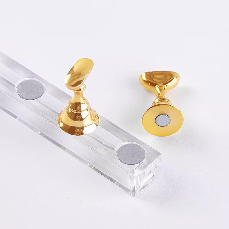 MAGNETIC MANICURE NAIL ART PRACTICE DISPLAY STAND FALSE TIP HOLDER MAKE SAMPLE