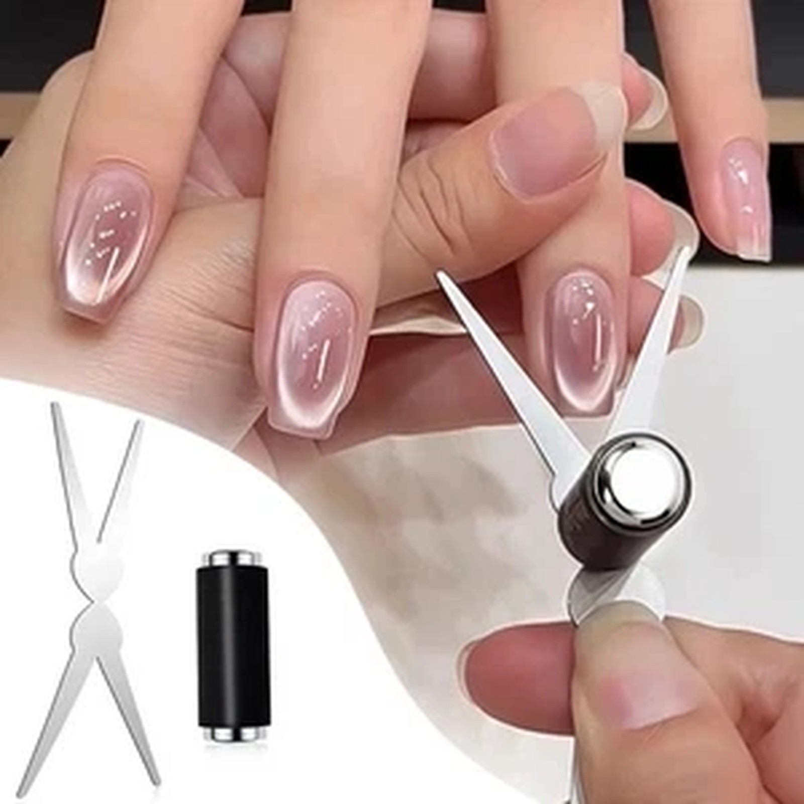 Double-head French Nail Art Magnet Set 3D Strong Cat Eye Magnet Nail Art Gel Pol
