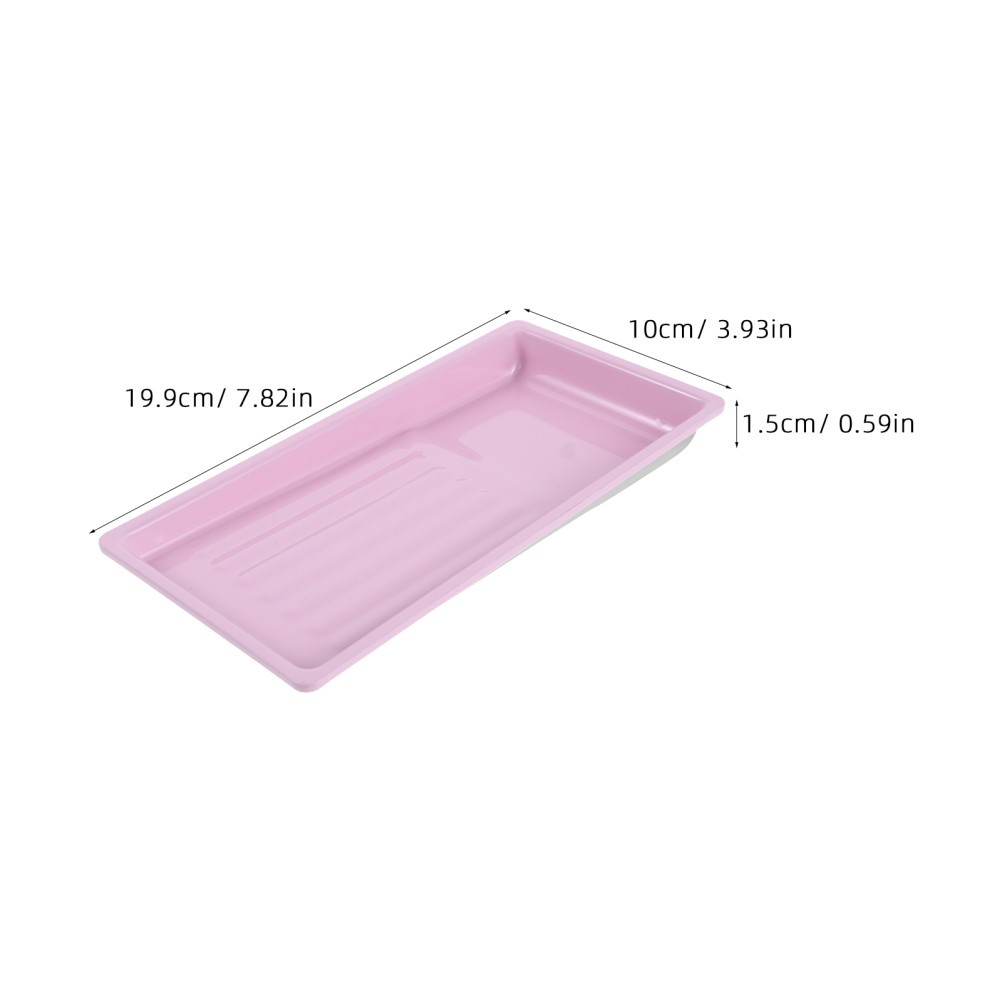 2 Pcs Nail Manicure Tray Tool Stainless Steel Earring