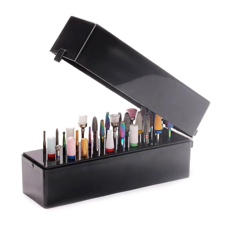 30/48 Holes Art Drill Bits Holder Manicure Milling Cutters Display Contain