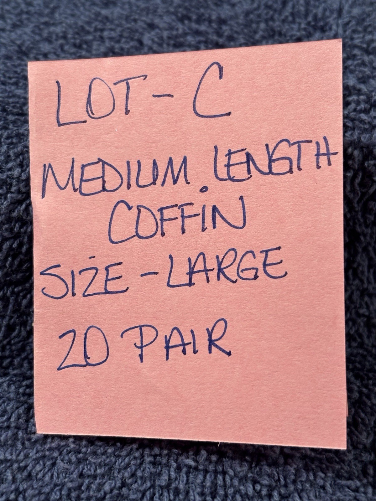Press-On Nails Medium Length COFFIN. Size Large. 20 Pair