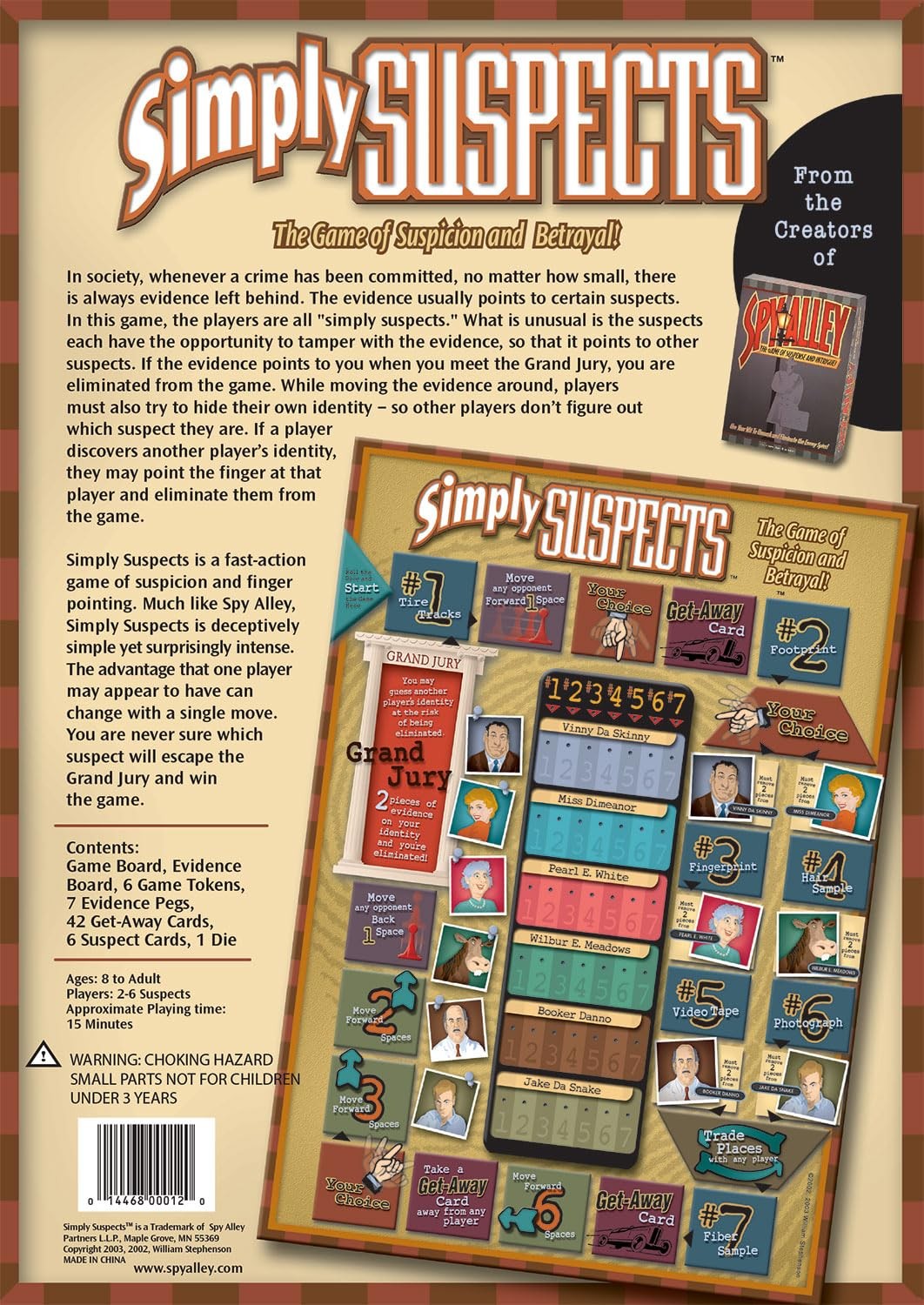 Simply Suspects – The Game of Suspicion & Betrayal – Medium, Multicolor