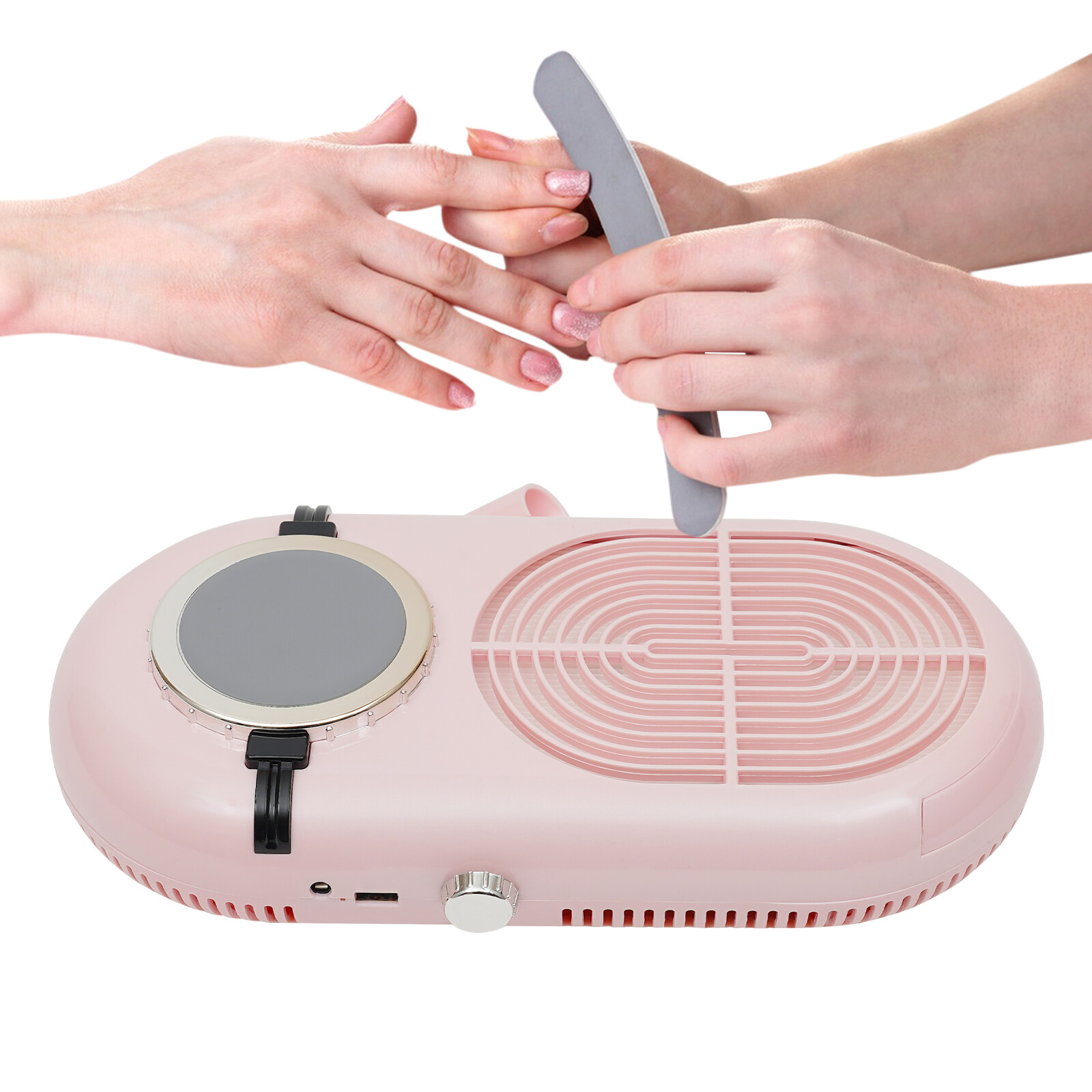 Nail Dust Collector Suction Fingernail Art Tool Nail Vacuum Cleaner Manicure 24W