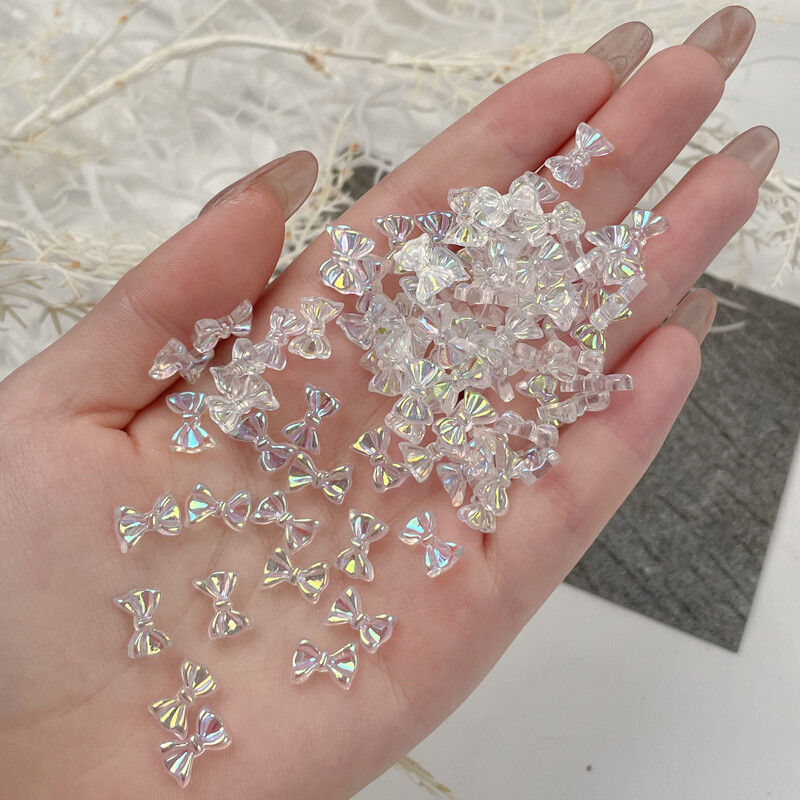 50 Pieces 3D Bow Nail Art -Small Bow Nail Art Decoration
