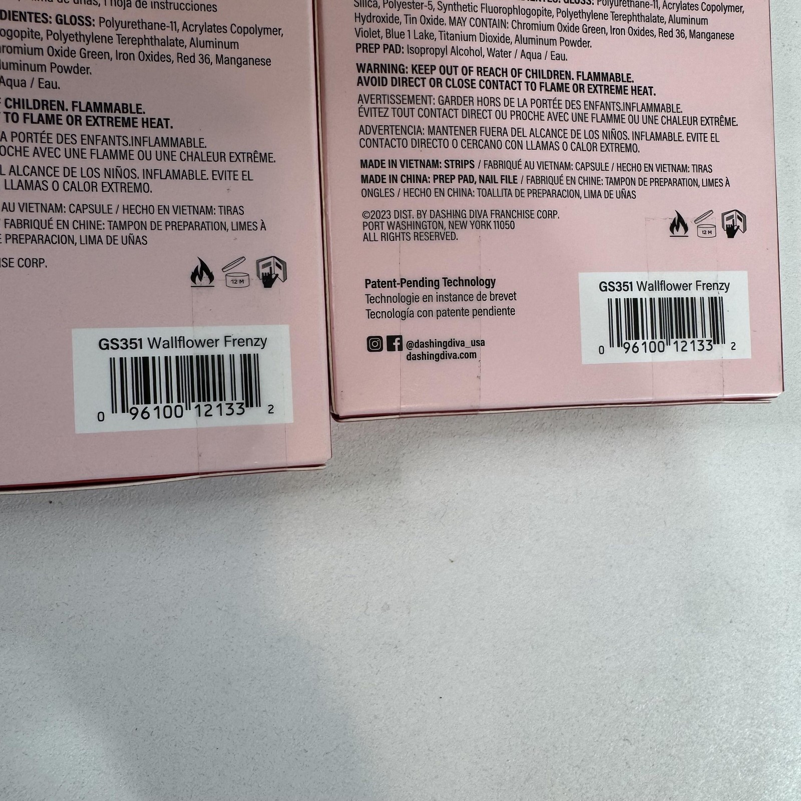 Dashing Diva Gloss Nail Strips Lot 3 Wallflower Frenzy Lavender Floral Gel
