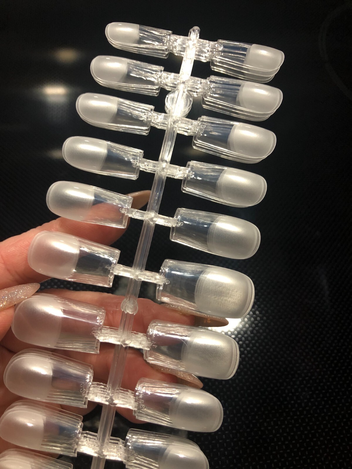 240 pcs Soft Gel Nail Tips Medium Stiletto Coffin Square Squoval Clear Pre-Buff