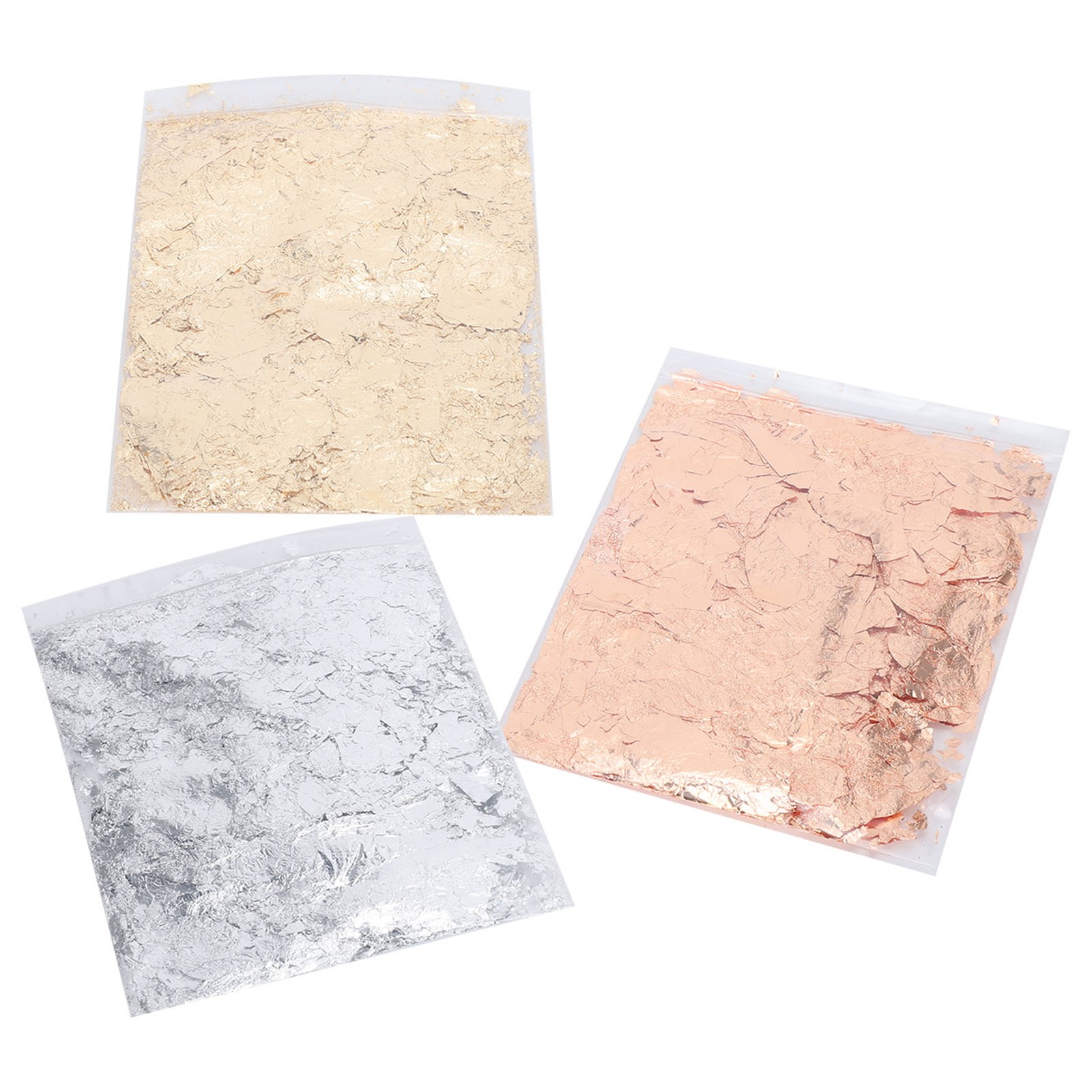 1 Set 3 Colors Foil Flakes Gilding Leaf HandMade Painting Resin Jewelry Craft