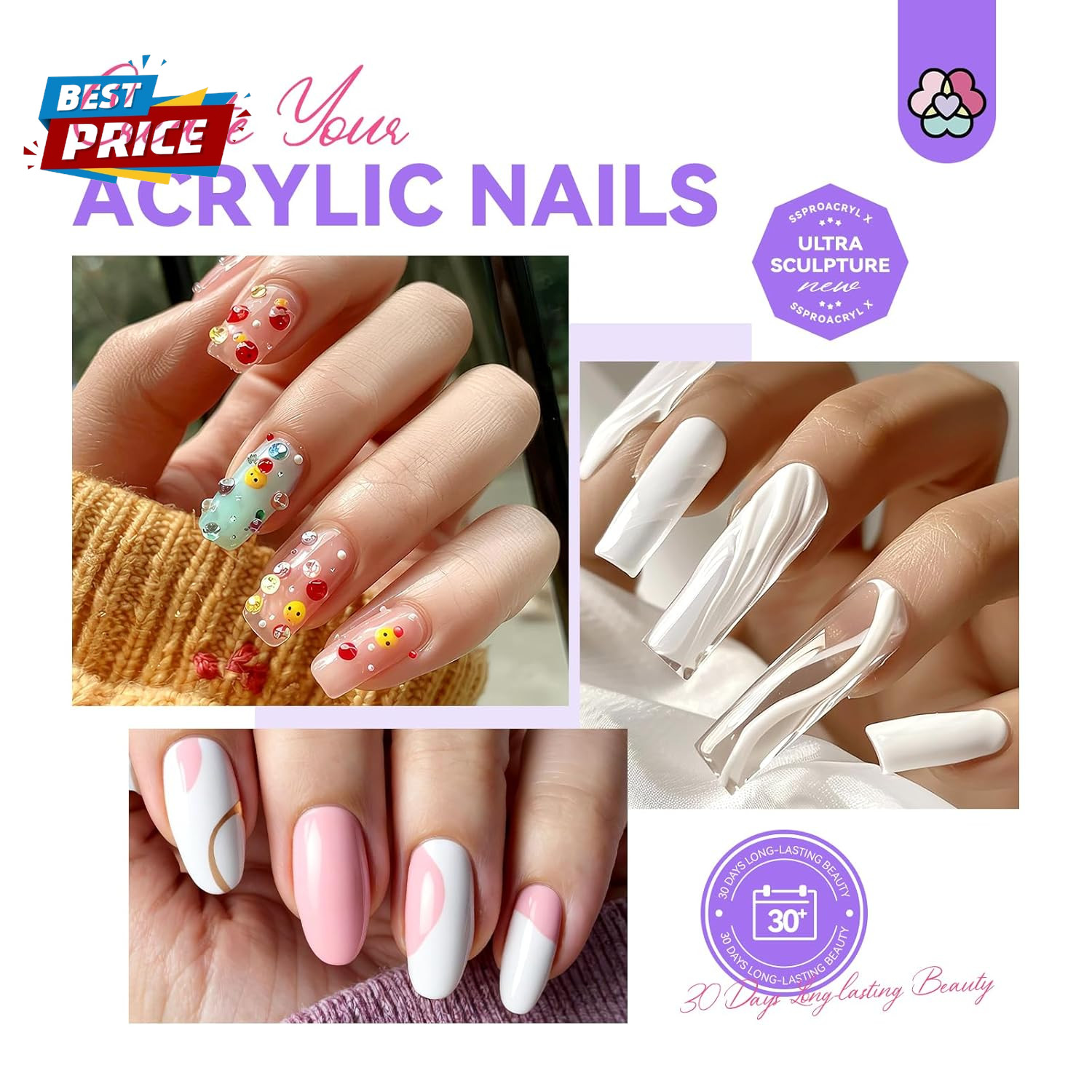 Monomer Acrylic Nail Liquid: 4 Oz Acrylic Monomer for Nails Extension with 12# N