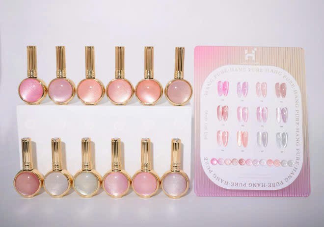 Hang Pure Nude Cat Eye Gel 12 Colors – Hang Pure + Sample + Magnetic