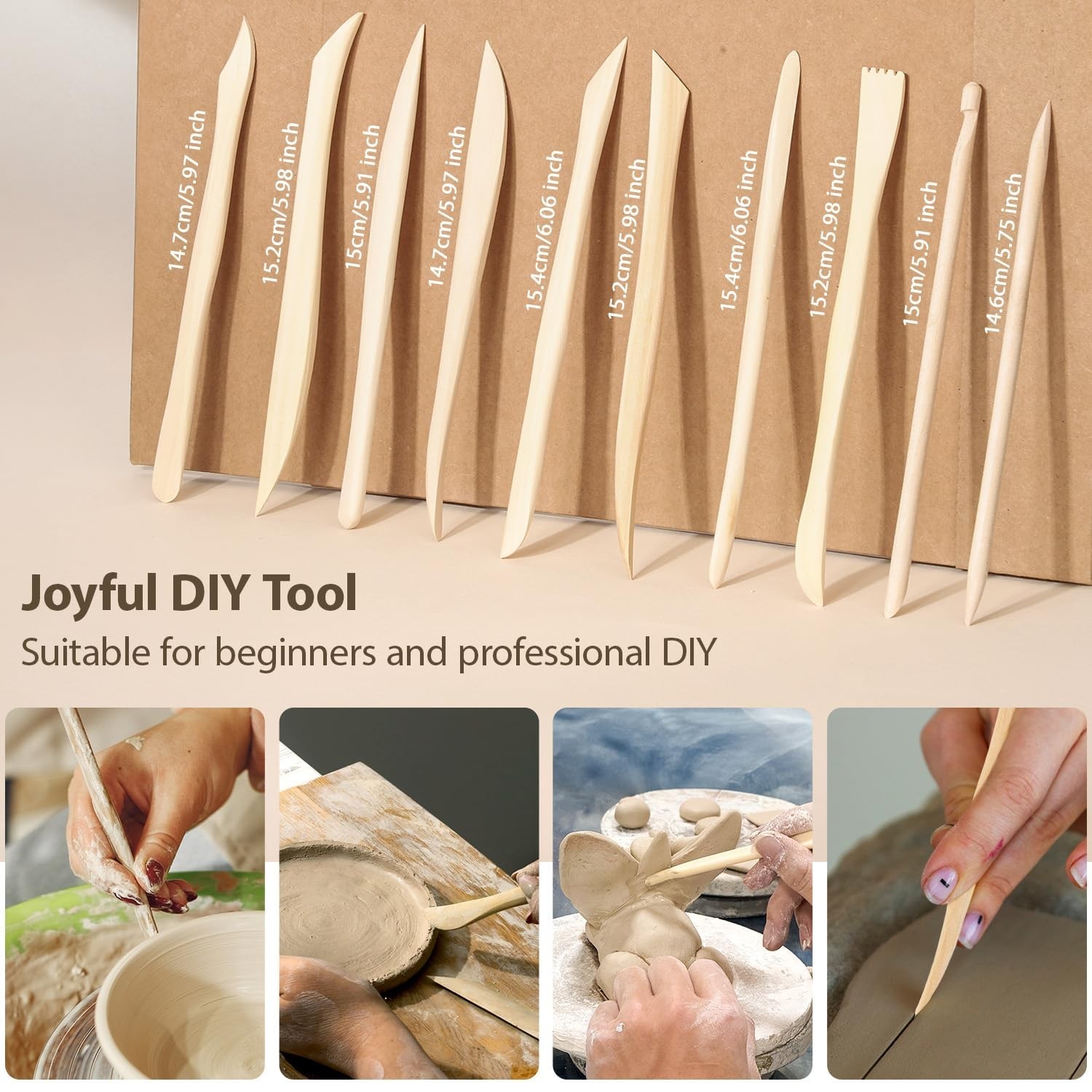 Tovotum 57PCS Pottery Sculpting Tools Ceramic Clay Carving Tools Set for Begi…