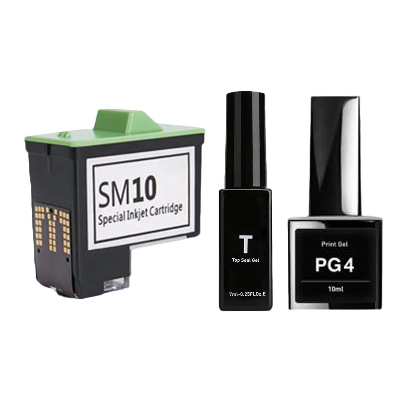 Top Gel /Print Gel /SM10 Inkjet Cartridge for O’2NAILS Nail Art Printer V11/X11