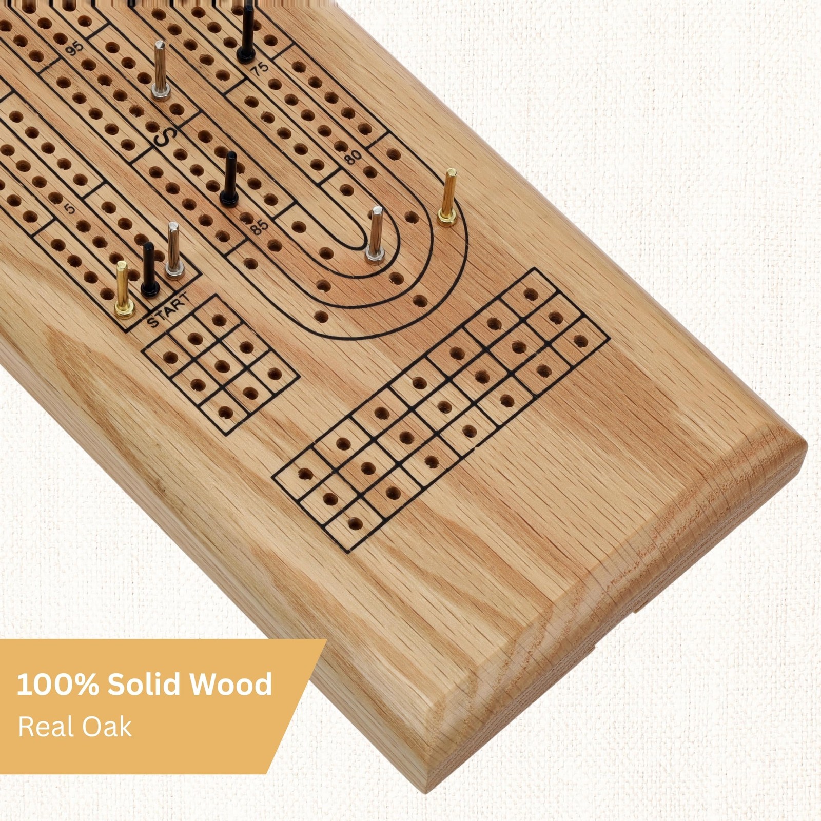 WE Games Classic 16 inches (L) x 4.5 (W) x 0.5 (H), Natural Oak