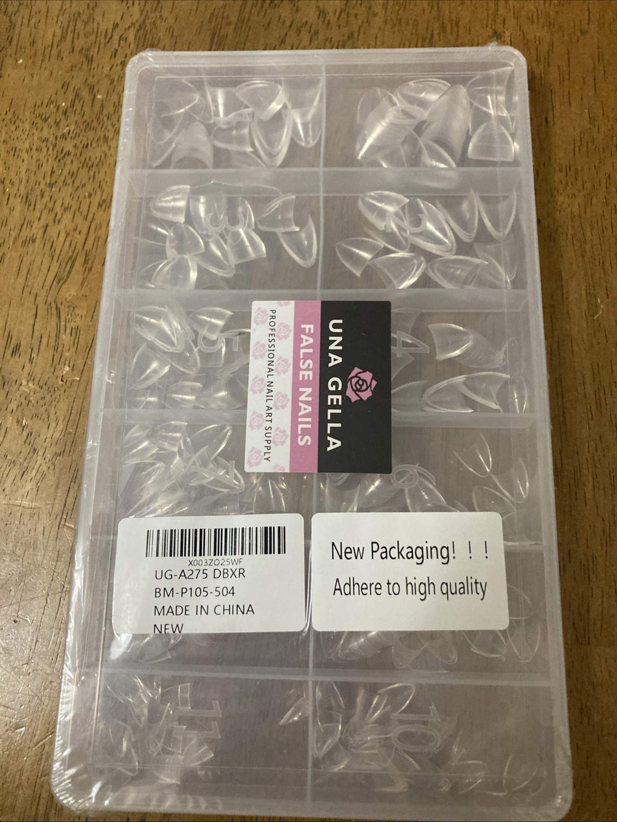 UNA GELLA Acrylic Nail Tips Half Cover False Nails
