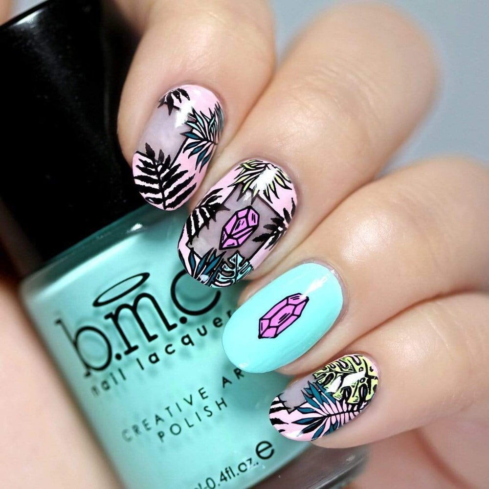 Maniology nail stamping plate BMXL-223 GLITTERFINGERS