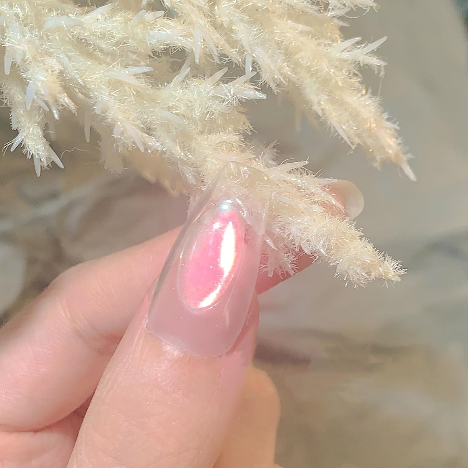 Ice Transparent Aurora Nail Powder Neon Rainbow Holographic Chameleon Powder Mul