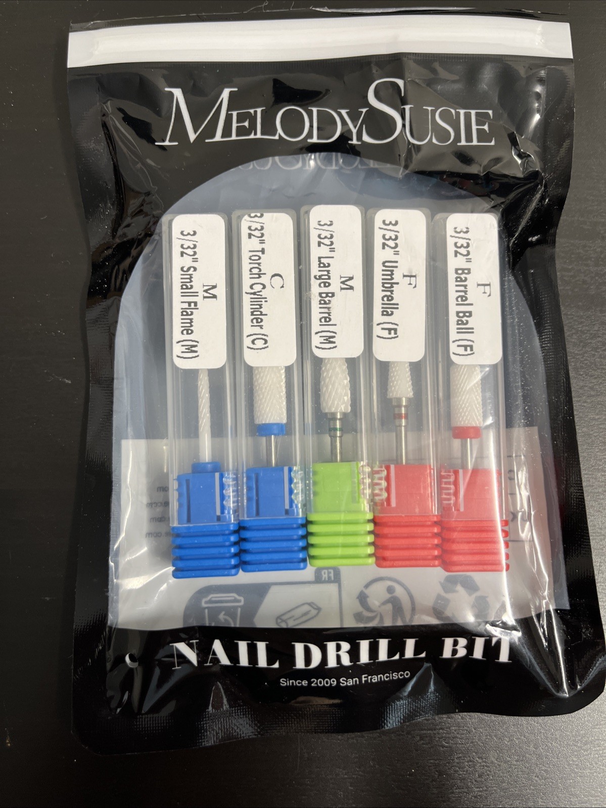 Melody Susie Nail Drill Bits 10piece and 5 Piece Total 15 PCS