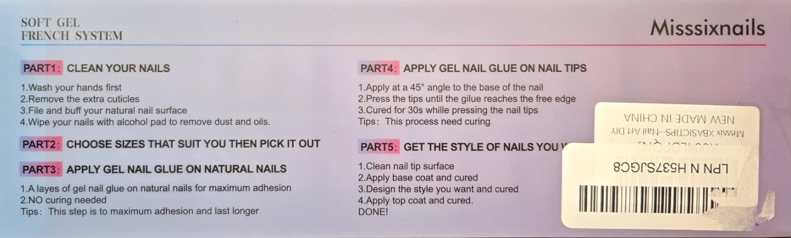 Misssix XBASICTIPS French Tip Press On Nails, 150Pcs French Gel Nail Tips Short