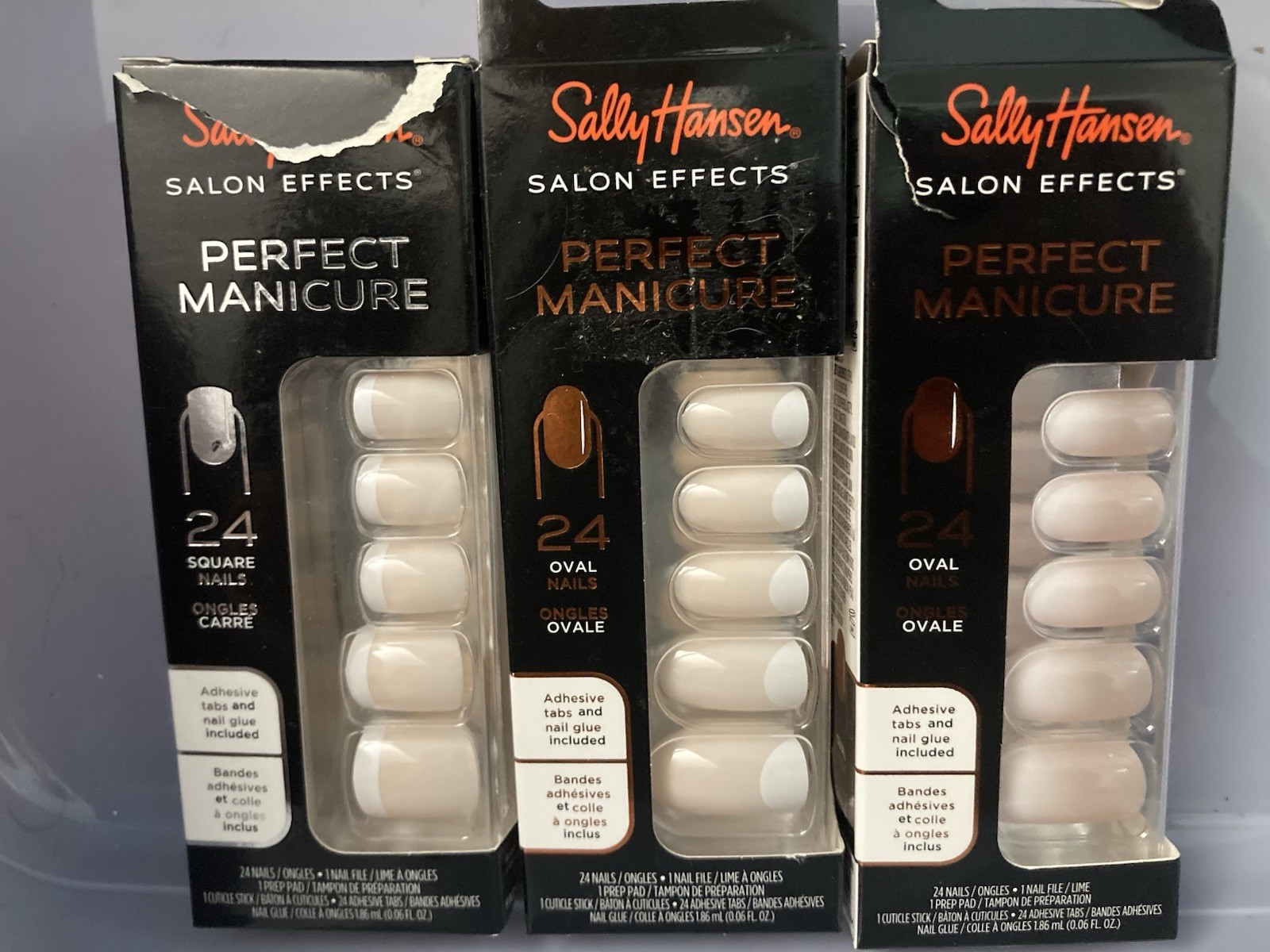 Huge Mixed Lot of 13 Sally Hansen Perfect Manicure Press On Nails Needing Space