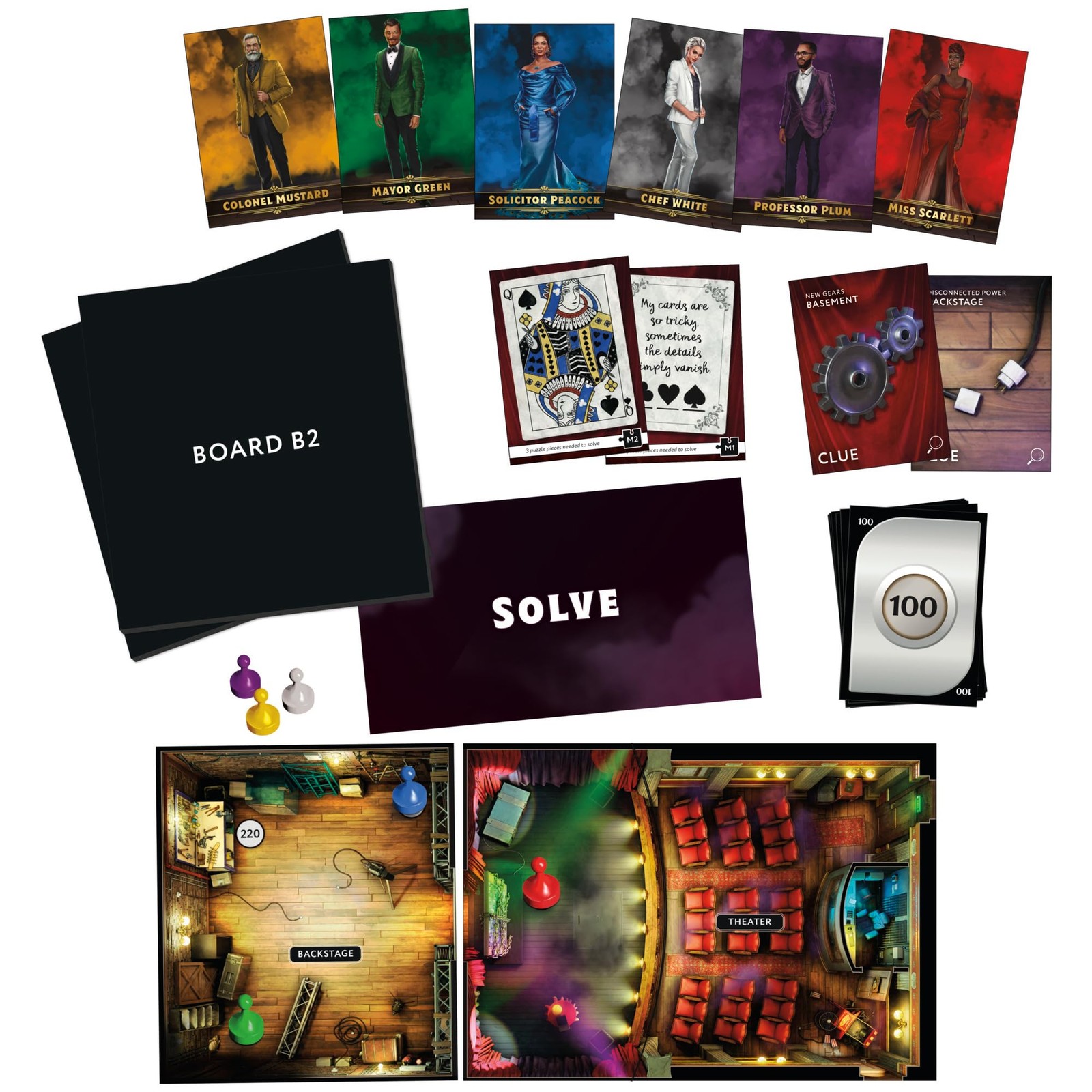 Clue Escape: 0.656 ft x 0.134 x 0.876 ft, Multi-color, Black, Red, Purple