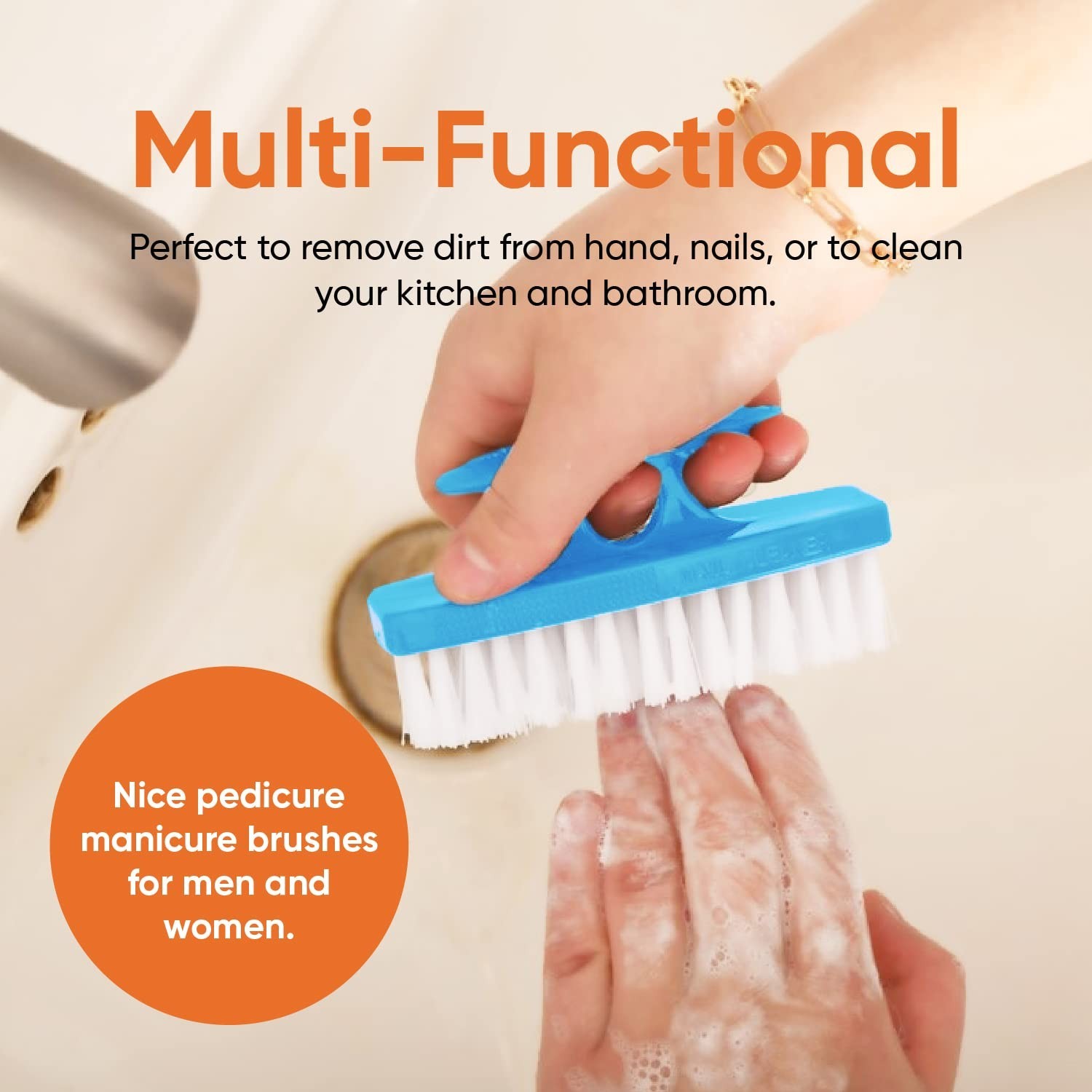 Superio Nail Scrubber – All-Purpose Stiff Cleaning Brush for Fingernails, Toe…