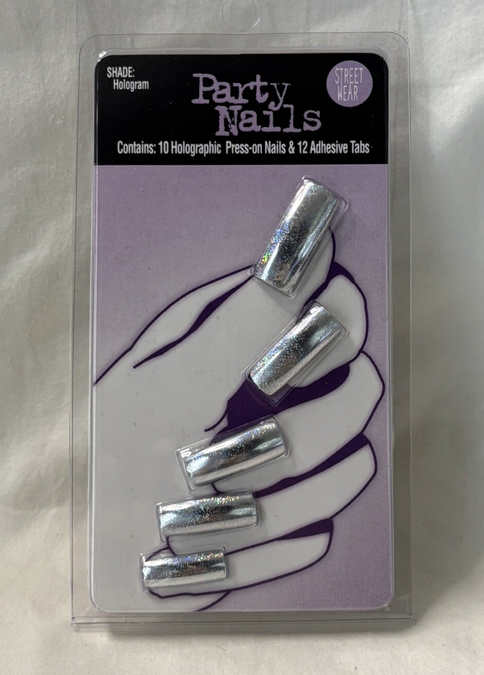 Streetwear Party Nails Press On Shade Hologram New