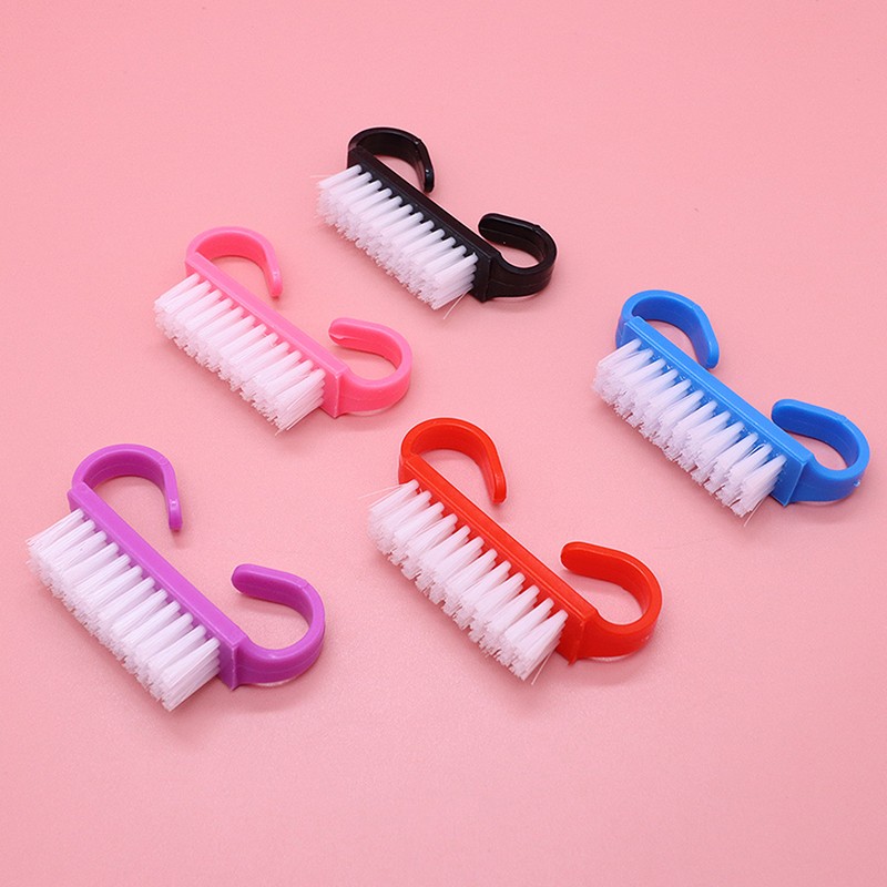 Top Cleaning Nail Brush Nail Art Plastic Remove Dust Finger Care UV Gel Brushes