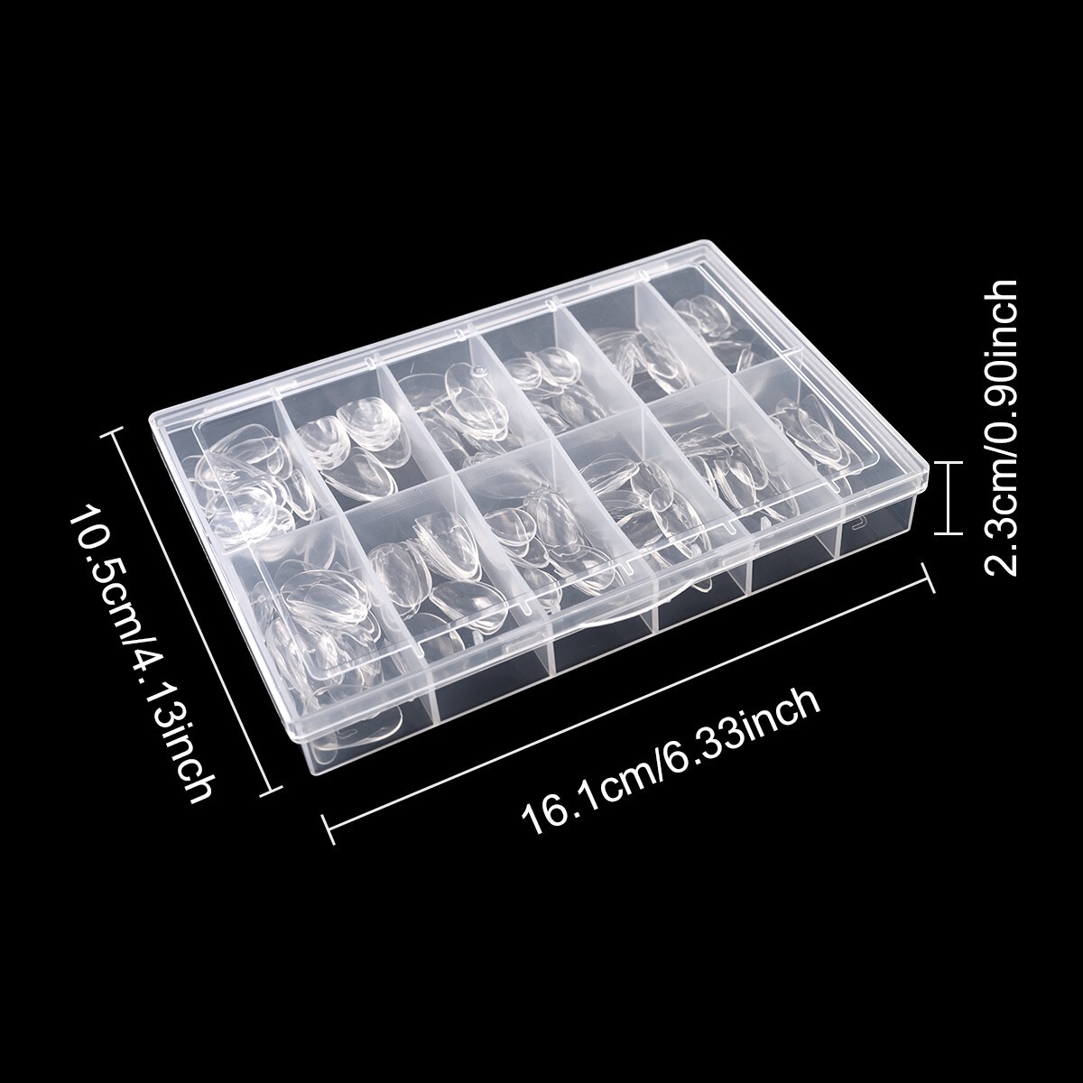 3D Diamond Rhombus Soft Gel Tips Seamless Full Cover Clear False Press On Nails