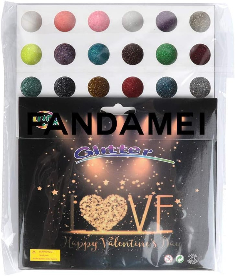 FANDAMEI 48 Colors Fine Glitter for Crafts, Arts, Decoration, Resin, Nail Glitte