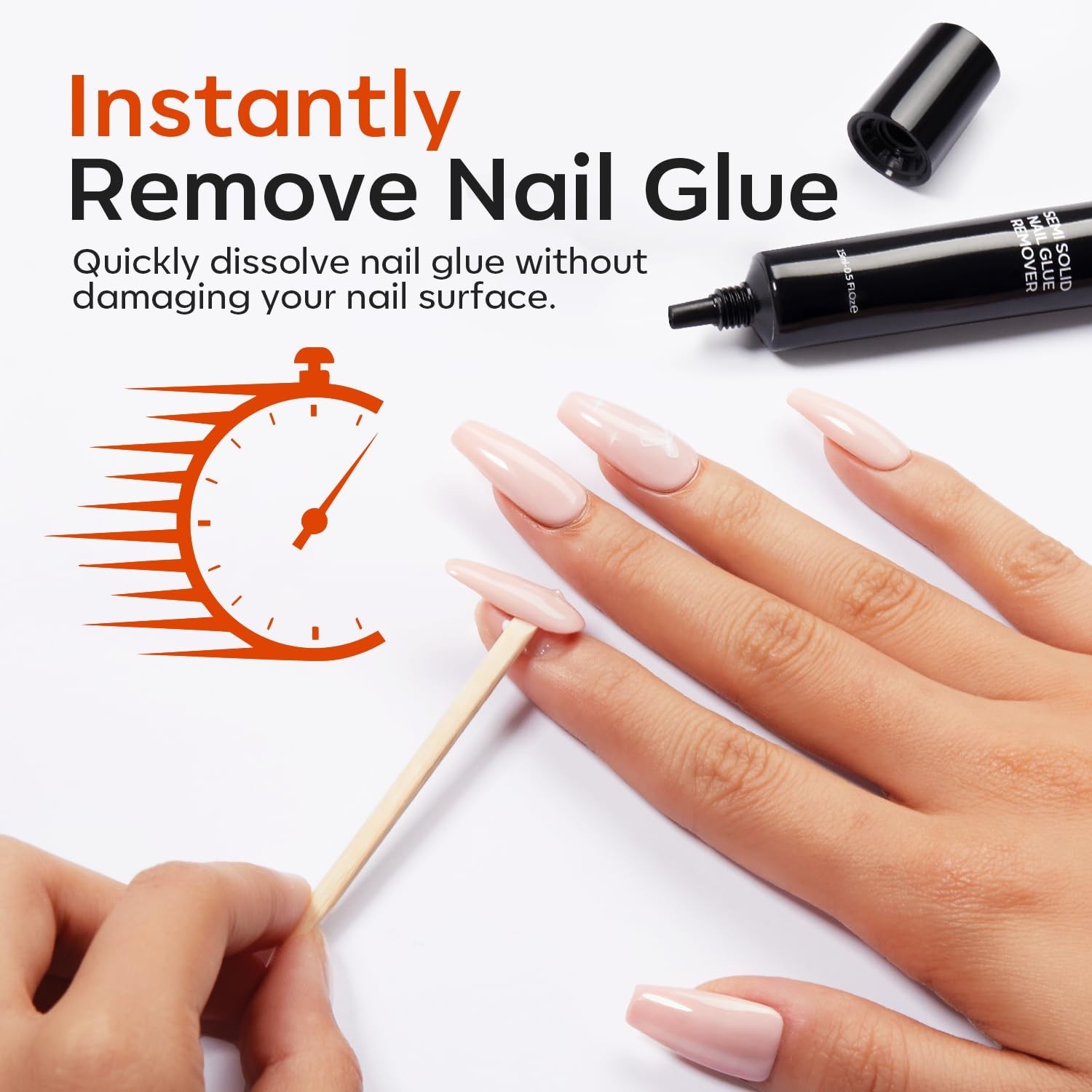 modelones 15g Nail Glue for Press Ons with Remover Set Quick Drying No UV Light
