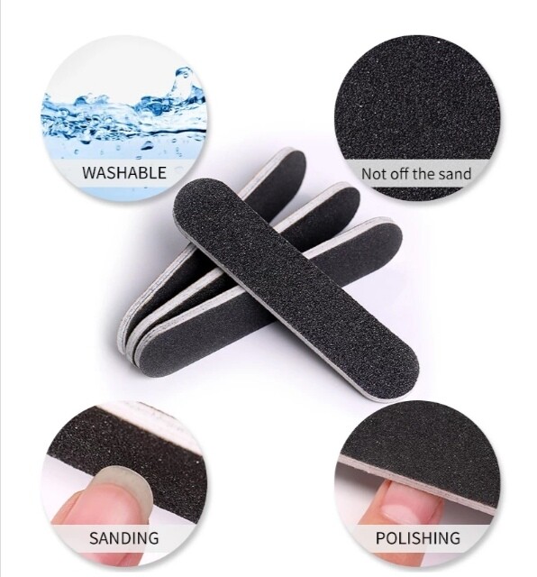 Double Sided black Sandpaper nail file Manicure /Pedicure nail care 240 /180