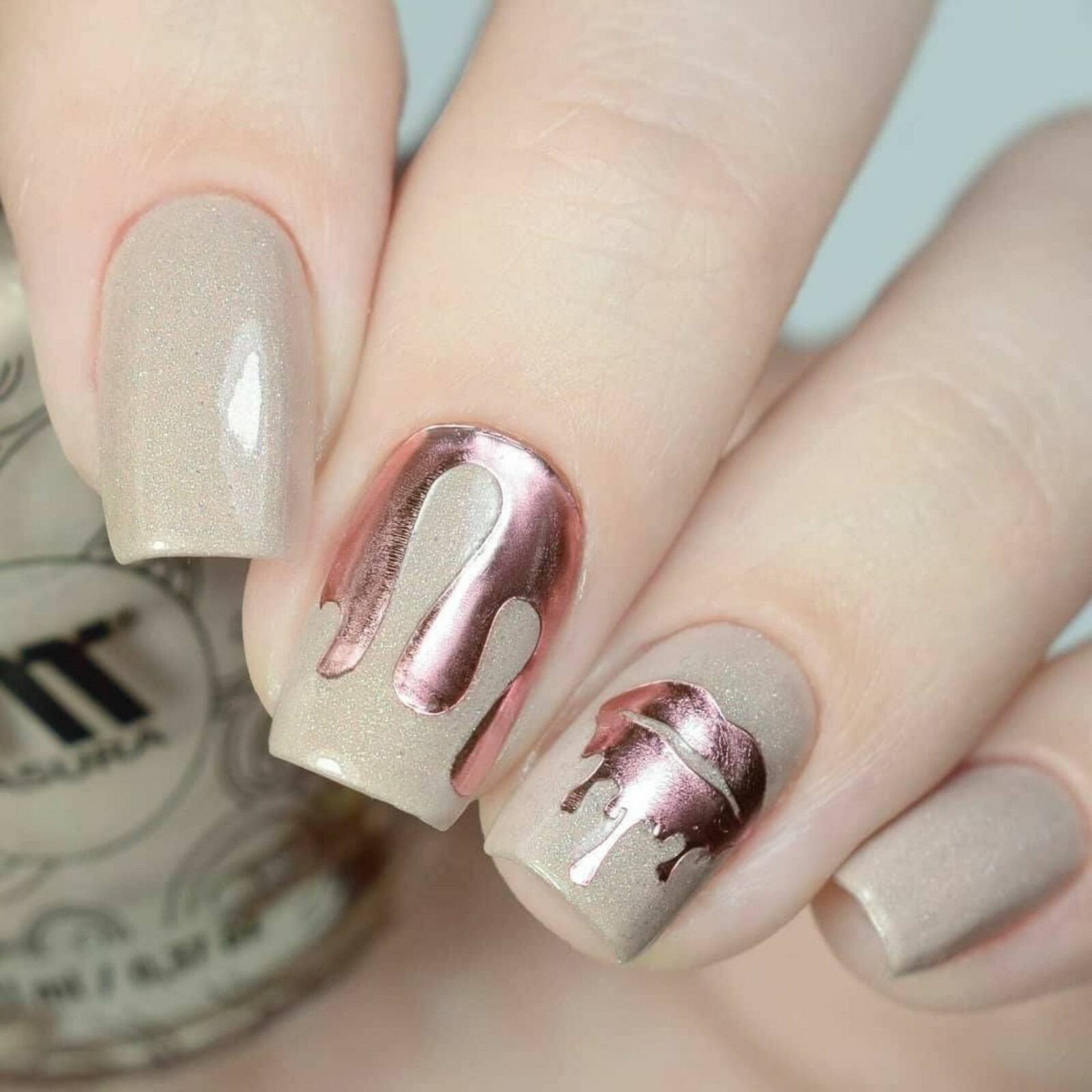 Dripping Flames Stickers (Rose Gold) – Daily Charme Collaboration, Nail Stickers