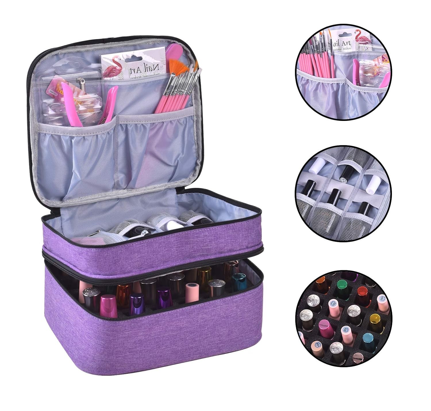 Nail Polish Organizer- Holds 30 Bottles Nail Supply Organizers and Storage Do…