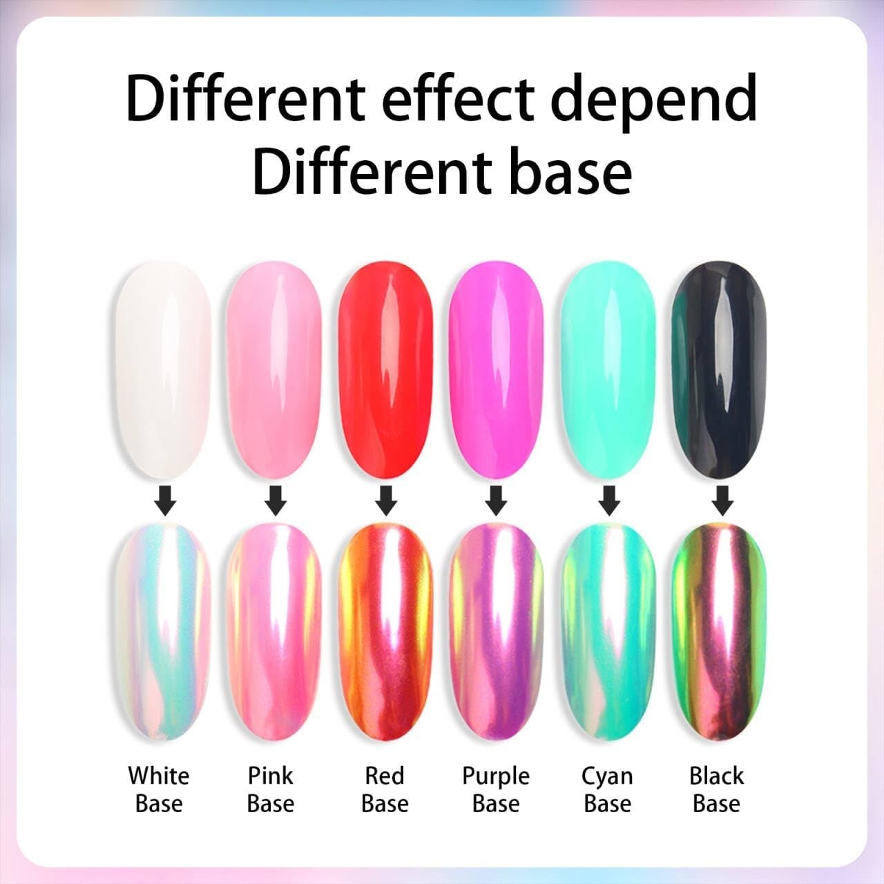 1 Box Neon Holographic Nail Glitter with Sponge Stick – Art for All Levels