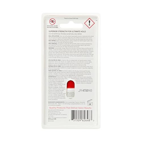 KISS PowerFlex Maximum Speed Nail Glue – Fast Drying Adhesive 1 Pack, Clear