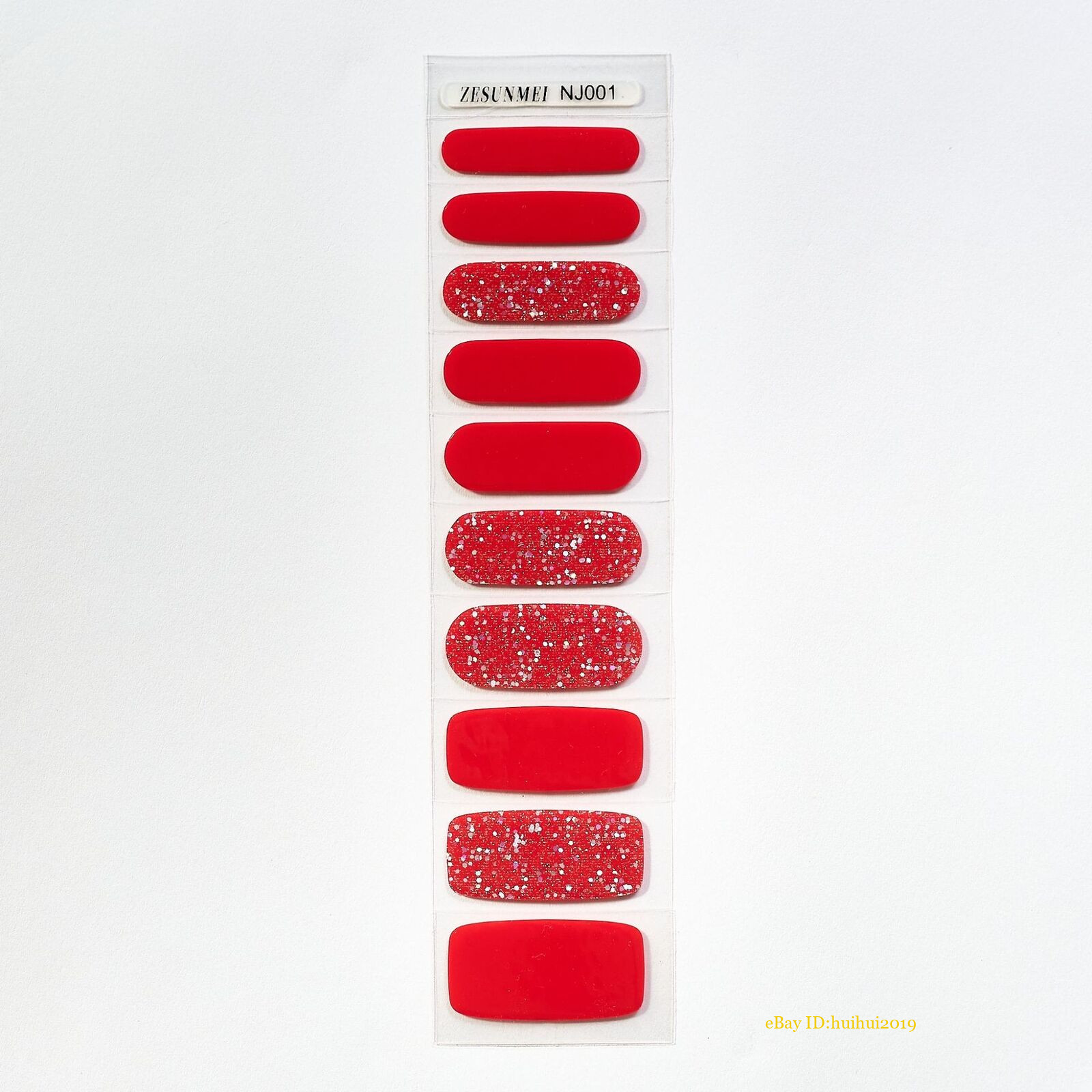 Nail Art Stickers Self-Adhesive DIY Wraps Full Cover Gel Solid Color 20pcs ﻿