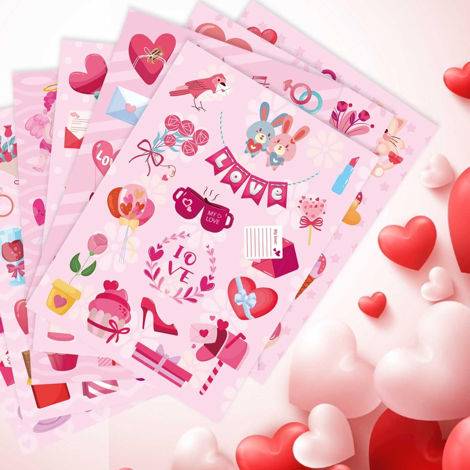 381PCS Valentine Stickers for Kids – Love Stickers Heart Stickers Valentines …