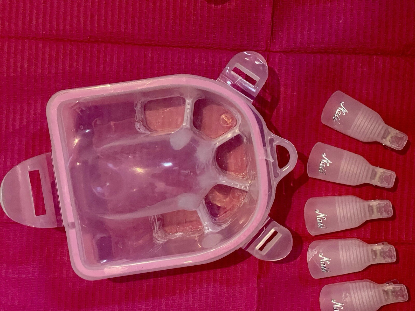 Nail Soaking Bowl 2PCS Soak Off Gel Polish Dip Powder Remover Manicure Bowl Set