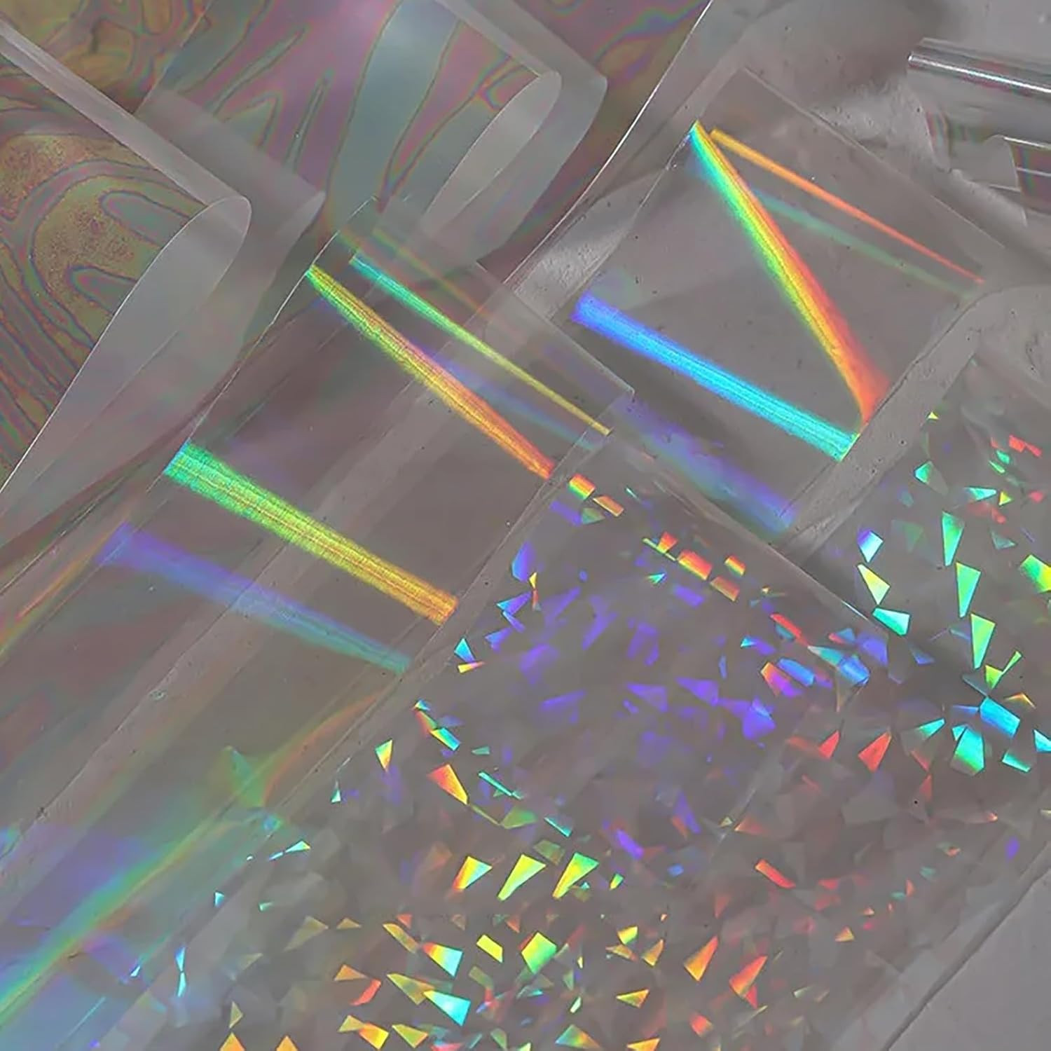 Aurora Nail Art Foil 20 Rolls Holographic Transfer Foil for Laser Designs