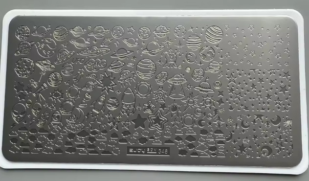 Nail Stamping Plate – Z-Joy SPV-348 Space, Planets, Stars, Astronomy – new