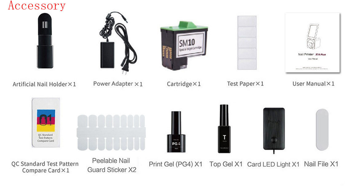 DC24V Intelligence Nail Printer X11plus Desktop Nail Art Printing Machine