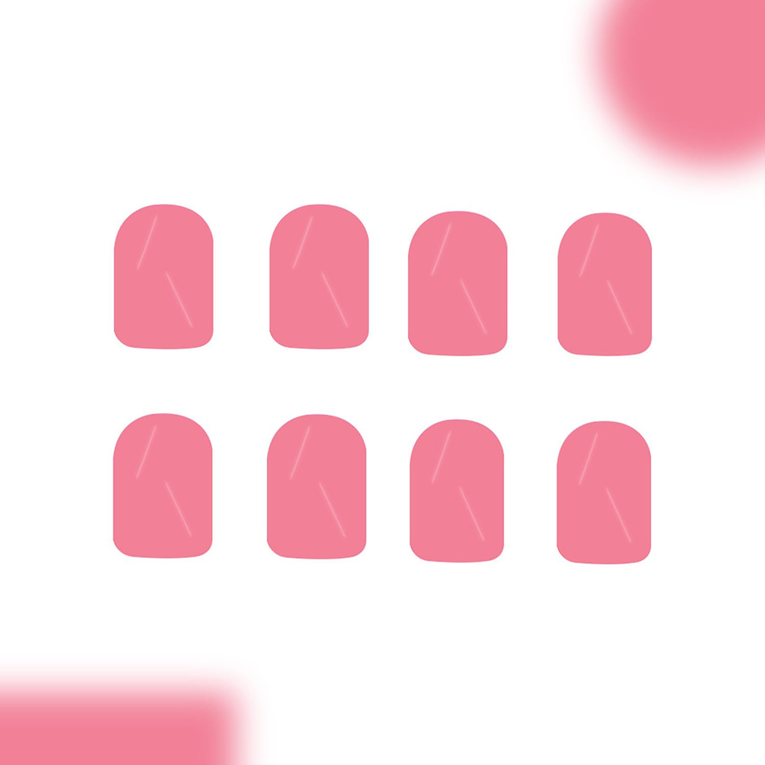 Nude Pink Press on Nails Short Square Fake Nails Press Ons Pink False Acrylic Na