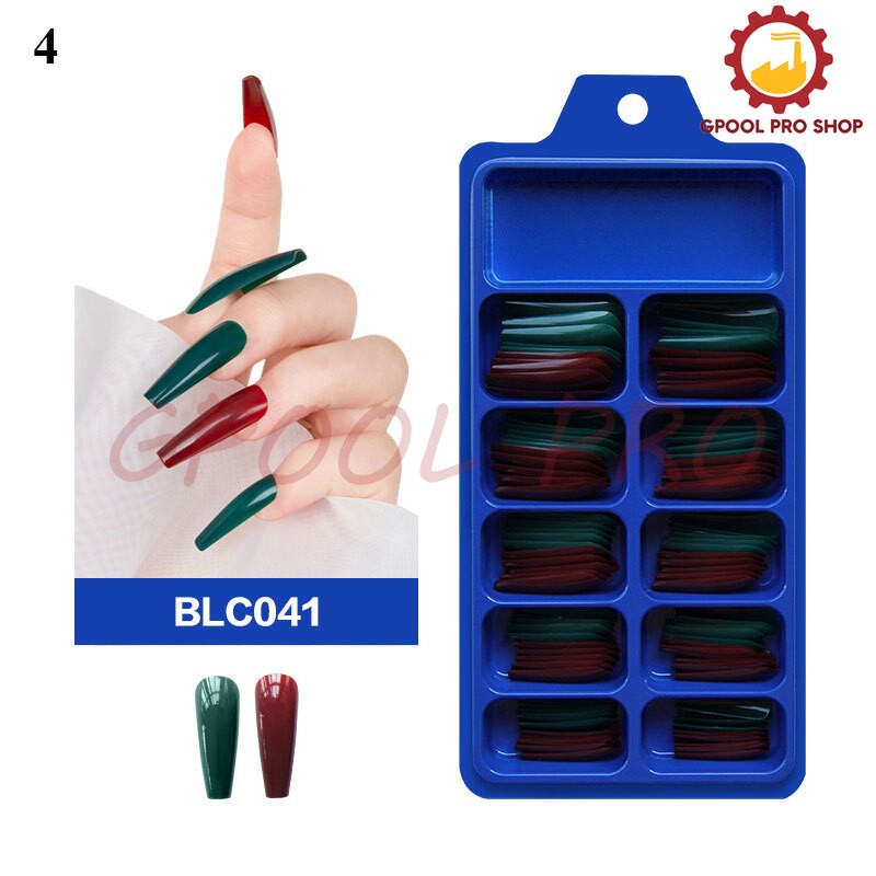 240/100PCS Full Cover Long Coffin Fake Nails Art Manicure False Nail Tips Matte
