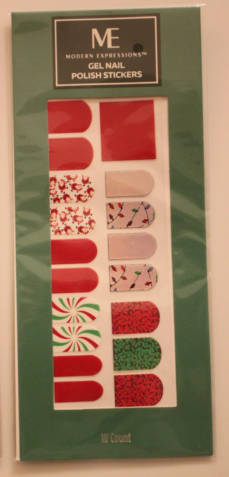 Modern Expressions (2-PACK) Christmas – Gel Nail Polish Stickers – 36 Count NWT