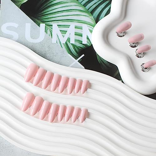 Dusty Pink Press on Nails Almond Shaped Nails Press ons, glossy dusty pink