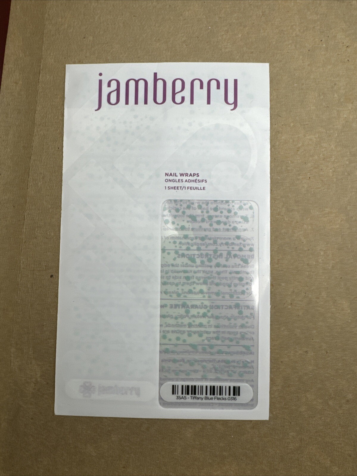 Jamberry Nail Wraps Blue Flecks Full Sheet (polka Dots/clear)